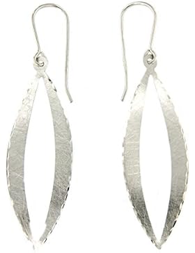 Lucchetta Damen-Ohrhänger 18 Karat (750) Weißgold