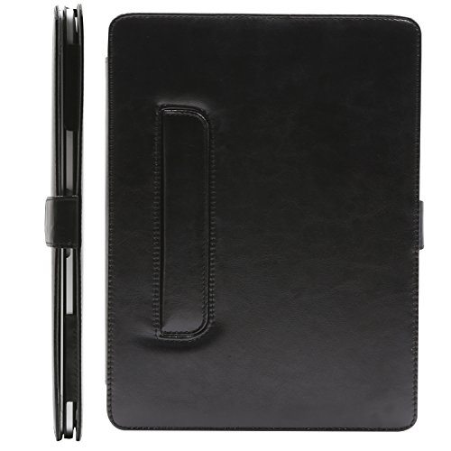 MOSISO MacBook Pro 15 PU Leder Hülle 2016, Buch Folio Stand ärmelabdeckung mit klaren Trägern an den oberen Ecken für NEUESTE MacBook Pro 15 Zoll (2016 Freisetzung) A1707 mit Touch Bar and Touch ID, Schwarz - 8