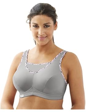 Glamorise Damen Bügelloser BH-Sport-Bustier mit perfektem Halt