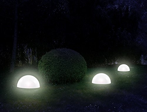 Lunartec Solar-Leuchthalbkugel mit weißen LEDs, 4er-Set - 4