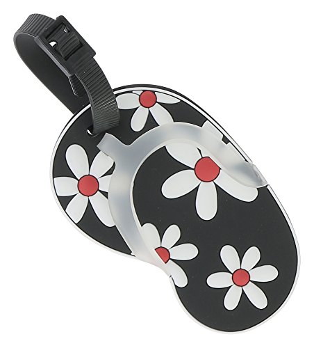 Preisvergleich Produktbild Travelite Adressanhänger Kofferanhänger mit Blumen Zehentrenner Schwarz