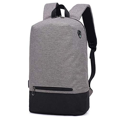 Preisvergleich Produktbild HYKJ Business Laptop Rucksack mit USB-Lade-Schnittstelle, Kopfhöreranschluss, wasserdichtes Segeltuch, Polyester, geeignet für 39,6 cm (15,6 Zoll) Computer-Rucksack, Herren und Damen, Freizeit Schule