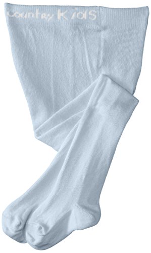Country Kids Baby Girls 0-24m Luxury Cotton Tights, Pale Blue, 6-12 Months