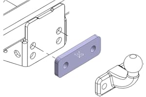 AHAKA Distanzplatte Distanzblech 12 mm für Anhängerkupplung Flanschkugel Anhängebock 90 mm/Abstandsblech zur Versetzung der Flanschkugel Einer Anhängerkupplung
