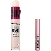 Maybelline New York Instant Anti Age Eraser Kapatıcı, 03 Fair, 6.8 ml &amp; Mini Lash Sensational Sky High Maskara Makyaj Seti