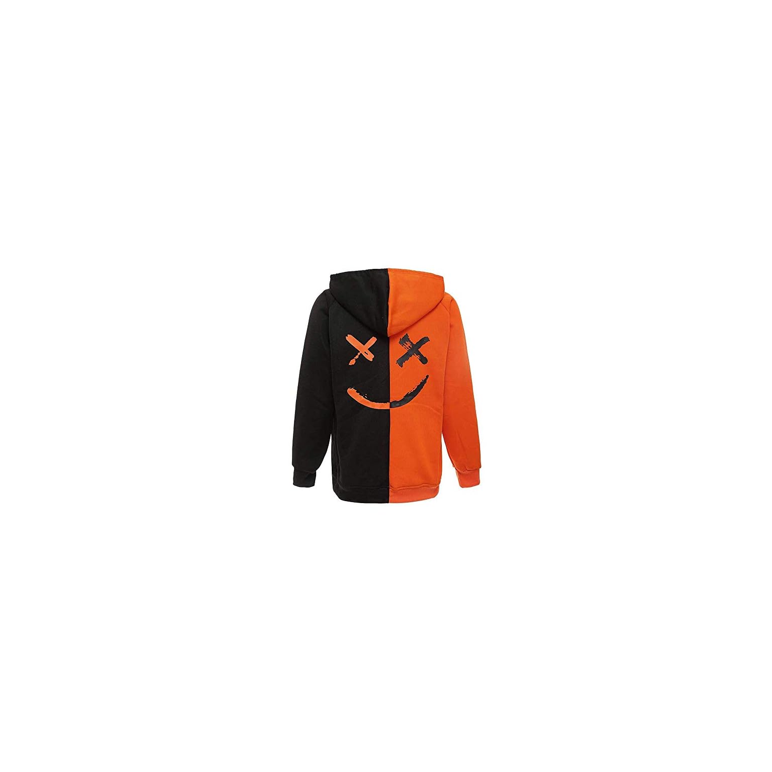 Neverless® Felpa con cappuccio da uomo con stampa stampata, motivo Smiling Drip Face Uomo Fashion Streetstyle, Scary Face Nero, S