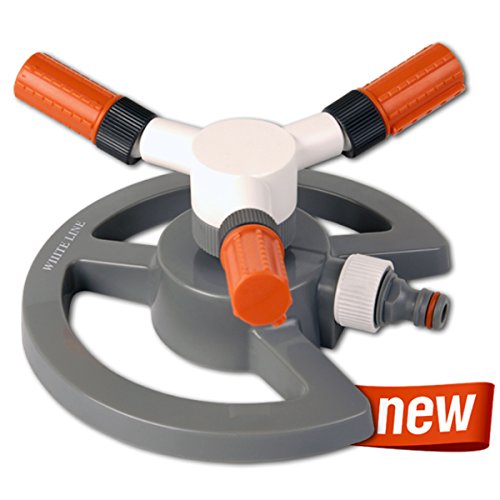 3-Arm Drehsprenger Kreisregner Rasensprenger Sprinkler Regner Impulsregner 85 qm