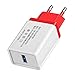 Produktbild Cdrox Universal Mobile Phone Schnelllade 3.0 USB-EU-Stecker-Ladegerät Raum-Wand-Schnellladeadapter Ersatz für Samsung/Tablets
