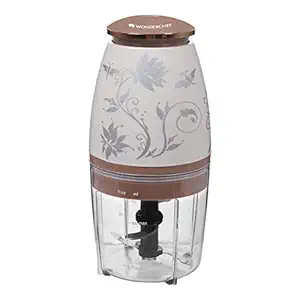 Wonderchef Electric Nutri-Chop, Stainless Steel Blade, Vegetable and Fruits Chopper, 0.7 litres Bowl, 2 Years Warranty, 300W - White (White)