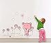 Revesun Removable Pink bear Wall Sticker home docor girl nursery room baby wallpaper