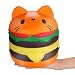 Produktbild Fuibo Squishies Kawaii Jumbo Hamburger Cat Langsam aufsteigende Creme duftende Stressabbau-Spielzeug Für Kinder und Erwachsene Spielzeug (Mehrfarbig)