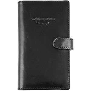 Echtes Leder Agenda Handmade in Italy - Millennium -8x15 wöchentlich -schwarz