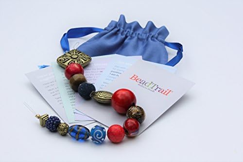 BeadTrail® Meditation Beads for Guided Meditation Practice to form Mindfulness and Relaxation, Reduce Stress Blue