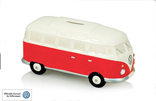Offizielle VW Campervan Rot Keramik Spardose Bank - Boxed