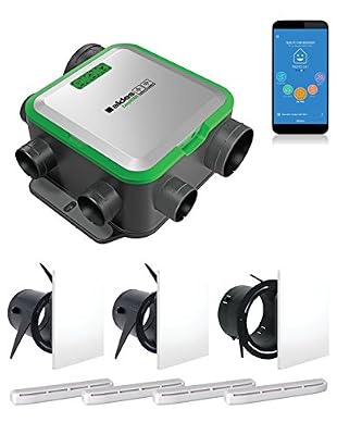 ALDES kit easyhome pureair compact connect avec 3 bouches ColorLINE + entrées d'air - VMC simple flux - 400 m³/h