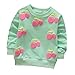 Produktbild Kinderbekleidung,Honestyi Kinder Mädchen Jungen Langarm Kirsche Weiche Oberteile T-Shirt Warme Kleidung Niedlich Blusen Classic O-Ausschnitt Tops Sweatshirts Pullover (Blau, 24M/90CM)