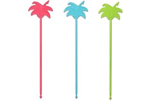 Fackelmann partypicker palm, plast, flerfärgad, 24 x 6 x 0,3 cm, 12 enheter