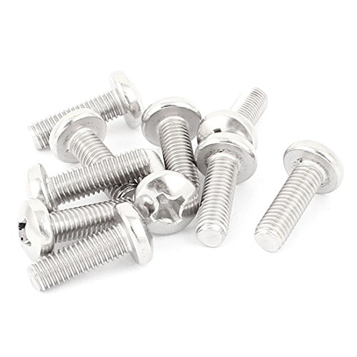 Preisvergleich Produktbild Sourcingmap TV zu Wandhalterung M8 Gewinde Runde KREUZSCHLITZ Schrauben Bolzen 100