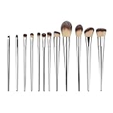 Características: pincel biselado, labio, delineador de ojos, cono, mezcla, corrector, cejas, pincel de detalle clásico, estuco, rubor, cobertizo, contorno. Este kit de cepillo incluye todo lo que necesita para su aplicación natural de maquillaje de cara y ojos. Uso profesional o familiar.