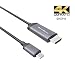 Produktbild BeckenBower USB-C zu HDMI-Kabel 4 K 60 Hz, USB 3.1 Typ C (kompatibel mit Thunderbolt3) zu HDMI-Kabel für MacBook/MacBook Pro, Samsung Galaxy S8/S8+/Note 8, Google Pixel/Pixel XL/Chromebook Pixel, LG V30 1,8 m 1.8 Meters Grey Metal Body