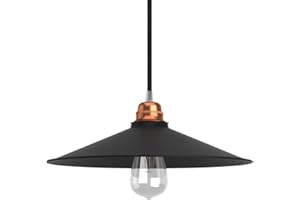 CREATIVE CABLES Pantalla Swing de metal esmaltado para casquillo E27 - Negro