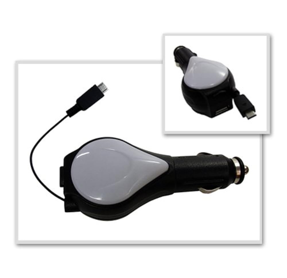 Ausziehbares Kfz Ladekabel micro USB für Samsung Omnia W GT-I8350