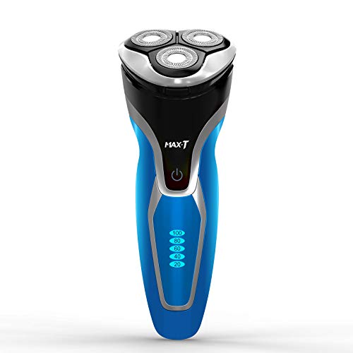 MAX-T RMS7109 Rasoio Elettrico Uomo IPX7 100% Impermeabile Bagnato & Asciutto Rasoio Barba Elettrico con Pop-up Trimmer