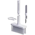 Sounce Cleaning Soft Brush Keyboard Cleaner 5-in-1 Multi-Function Computer Cleaning Tools Kit Corner Gap Duster Keycap Puller for Bluetooth Earphones Lego Laptop AirPods Pro Camera Lens (White)
