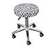 Produktbild POLIRONESHOP ZEBRA Rollhocker drehhocker arbeitshocker mit Lehne kosmetiksalon