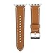 Produktbild Vamoro Mode Leder ersatz Armband Strap Band Lederarmband Ersatzband Kalbsleder Ersatz Uhrenarmband Armband Premium Uhrenarmband für Apple Watch Serie 4 40mm(Braun)