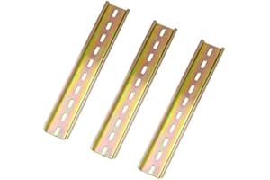 HERKINDNESS Hutschiene 35mm, Her Kindness 3 Stück DIN-Schiene Farbe Stahl, Hutschienen Adapter für Verteilerschrank Schaltschrank Einbau, Din Rail 35mm Breit, Lang 200mm, 7.5mm Hoch