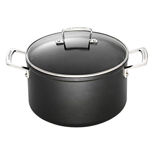 Le Creuset Faitout aluminium forgé avec couvercle verre, 24cm