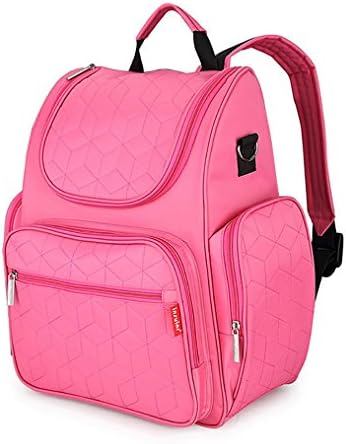 Amazemarket Top Quality Multifunctional Waterproof Baby Nursing Diaper Nappy Bag Mom Dad Mother Travel Insulated Pockets Changing Pad Backpack Large Capacity Organizer Handbag (red)