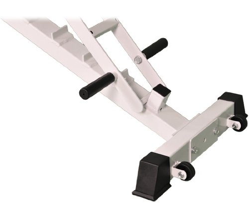 Deluxe verstellbare Hantelbank / Schrägbank / Universalbank inkl. Bein-Fixierung und Transportrollen BCA-49 - 4