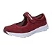 Produktbild Qmber Damen Schnürschuhe Schuhe Brogues Flache Freizeit Vintage Schnürer Schuhe Outdoor Fitnessschuhe Freizeitschuhe Mesh Klettverschluss Sandals/Wine,37