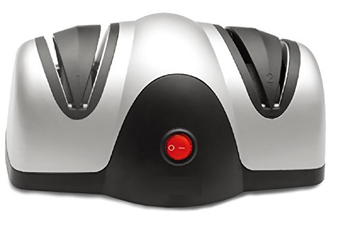 Messerschärfer eletkrischer Messerschleifer Messerschleifmaschine Allesschärfer Schärfgerät 2 Stufen Schärfprozess für alle glatten Messerarten - 2
