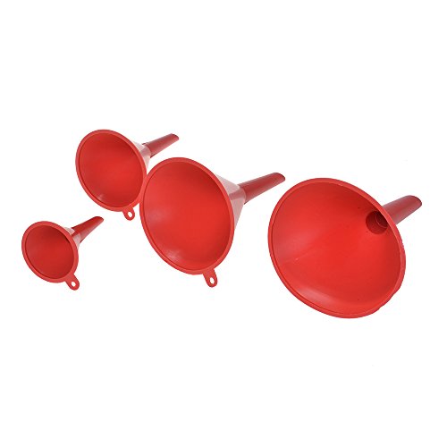 Trichterset 4 teilig Trichtersatz säurebeständig Kunststofftrichter Öl Benzin Trichter