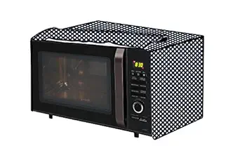 The Furnishing Tree Microwave Oven Cover for Borosil Prima 30 Liter 1500 Watt Convection Oven Toaster Griller (OTG) Polka dot Pattern Navy