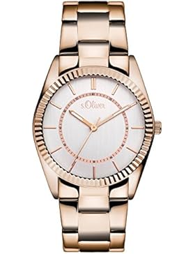 s.Oliver Damen-Armbanduhr Analog Quarz Edelstahl SO-3190-MQ