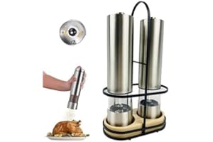 OKA gute Qualität Set di macinapepe elettrico sale e pepe con illuminazione a LED, mulino elettrico