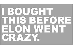 XMSCN Pegatina para coche, I Bought This Before Elon Went Crazy, para ventanas o barniz, parachoques, pegatina de vinilo para coche, duradera y resistente a la intemperie, (Blanco)