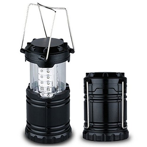 Estaño, luz LED linterna camping linterna portátil para Camping al aire libre Ultra Bright Linternas para senderismo, Camping, emergencias, huracanes, cortes, ligero de pesca impermeable negro