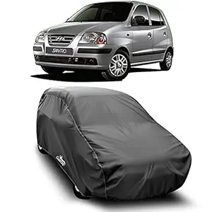 XGuard 100% Pure Polyester - Hyundai Old Santro Car Cover - UV Rays Reflective - Scratch Resistant - Water Resistant - Car Body Cover (Gray Without Mirror Pocket)