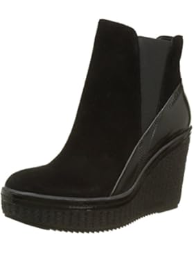 Calvin Klein Damen Sasha Suede/Box Smooth Stiefel