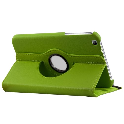3in1 Set: kwmobile Hülle für Samsung Galaxy Tab 3 8.0 T3100 – 360° Standfunktion Case Tablet Schutzhülle Kunstleder – Smart Cover Tabletcase Grün + Folie, kristallklar + Stylus, Schwarz - 3