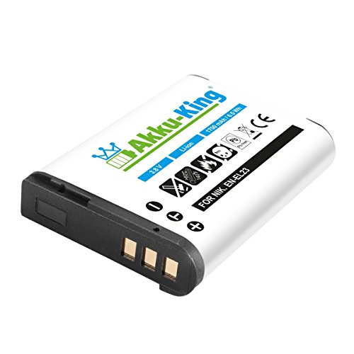 Akku-King Batterie pour Nikon Coolpix P600  P610  P900  S810c - remplace EN-EL23 - Li-Ion 1700mAh
