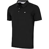 Calvin Klein 2026 Campus Tip Lightweight Golf Polo Shirt for Men | Breathable, moisture wicking, easy care, knit collar, cont