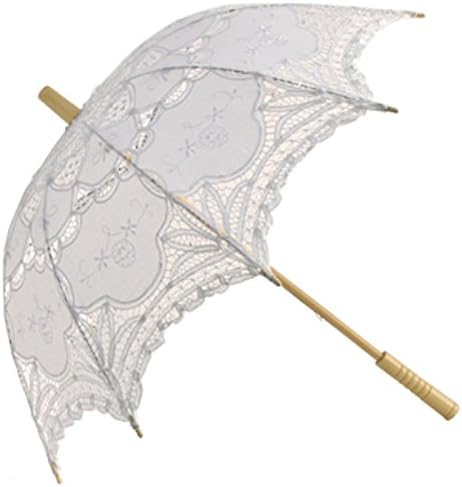 Abigail Lace Parasol in White