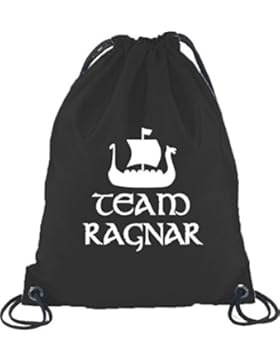 Shirtstreet24, TEAM RAGNAR, Vikings Turnbeutel Rucksack Sport Beutel