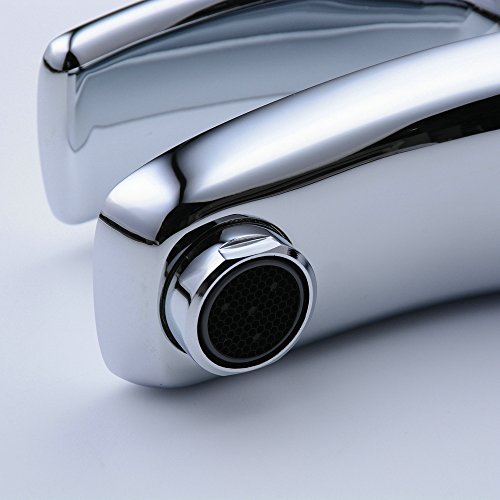 Beelee BL6786 Messing Chrom Wasserhahn Einhebelmischer Waschtischbatterie Waschtischarmatur Handwascharmatur Bad Armatur Normaldruck-Waschbeckenarmatur Badarmatur - 7